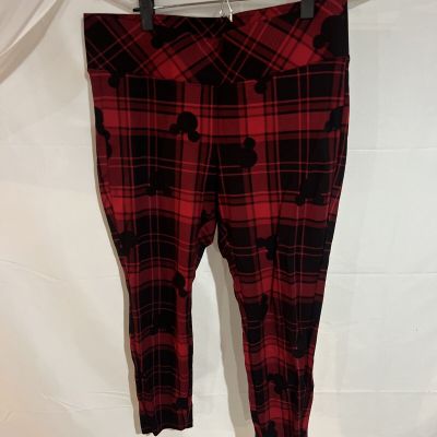 Torri Disney Plaid Mickey Leggings Size 1